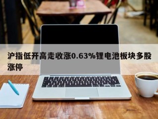 沪指低开高走收涨0.63%锂电池板块多股涨停